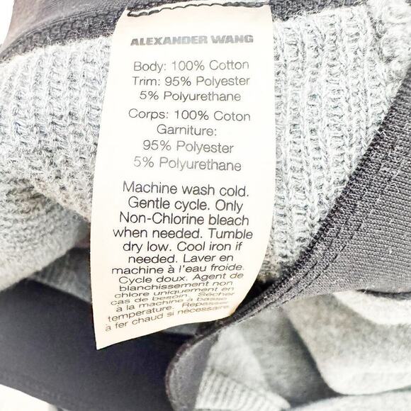 Alexander Wang Gray Banded Waist Mini Pencil Skirt Side Textured Panel Size XS - Picture 4 of 5